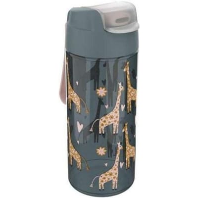 Lunch Buddies Waterfles Giraffe Junior 400 Ml Donkergrijs