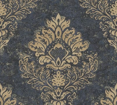 BETONLOOK BAROK BEHANG | Industrieel - beige blauw bruin goud - A.S. Création Metropolitan Stories 2