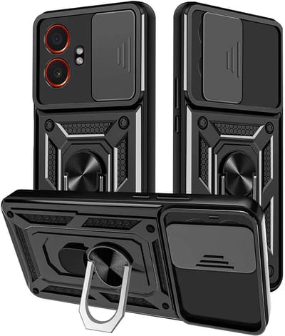 Hoesje geschikt voor Samsung Galaxy Xcover 7 Pro - Techsuit Camshield Back Cover - Zwart