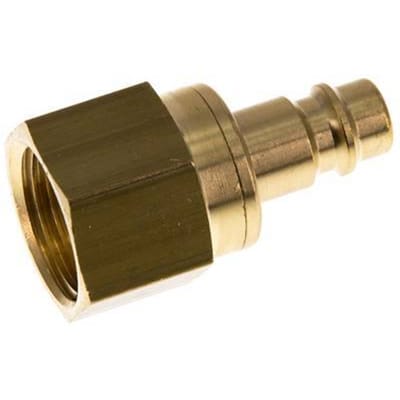 Messing DN 7.2 (Euro) Luchtkoppeling Insteeknippel G 1/2 inch Binnendraad Double Shut-Off