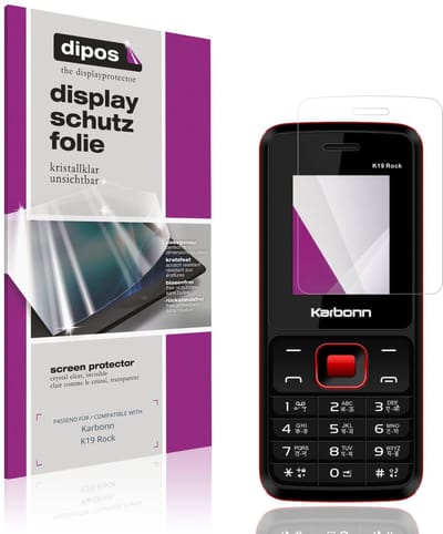 dipos – 4x Beschermfolie geschikt voor Karbonn K19 Rock | Krasbestendige & heldere Screenprotector Ultra-Thin
