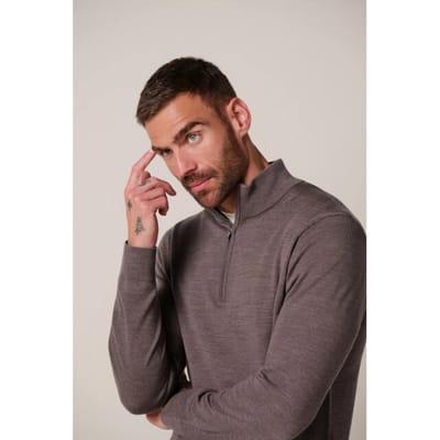 Profuomo Ppxj30025f pullover half zip aubergine