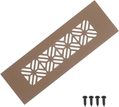Ventilatierooster - Ventilatiehoes - Kast Ventilatie - Corrosiebestendig Aluminium - 15 x 5 cm - Bruin