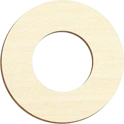 Multiplex Schijven - Houten Cirkels Ringschijven - Hobby Decoratie Knutselen - Gelaserd Bruine Rand - Buitendiameter 28cm Binnendiameter 6cm