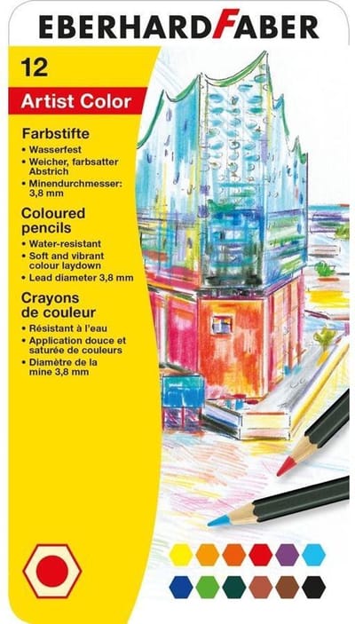 Eberhard Faber kleurpotloden - Artist Color - 12 stuks - metaaletui - EF-516112