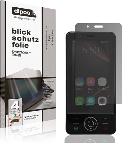 dipos – Matte Privacy Screenprotector geschikt voor Plyisty 4G Slide Phone | Anti-Spy Beschermfolie