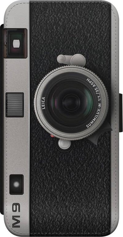 Casimoda® bookcase - Geschikt voor iPhone 8 - Hoesje met pasjeshouder - Camera - Zwart - Kunstleer