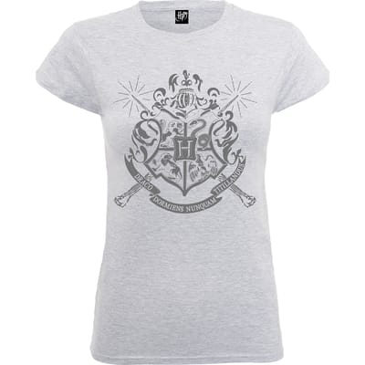 Harry Potter Hogwarts Dames T-shirt - Grijs - XL