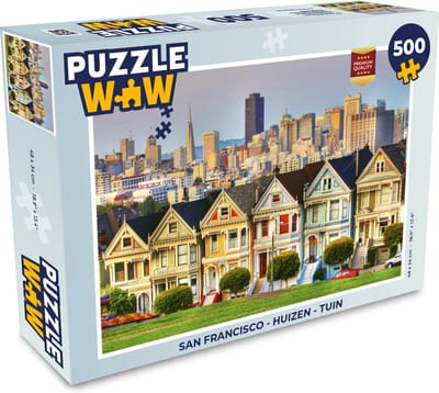 Puzzel San Francisco - Huizen - Tuin - Legpuzzel - Puzzel 500 stukjes