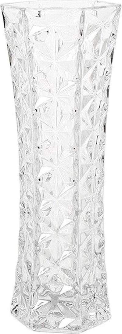 Bloemenvaas van ornament glas 29 x 11 cm - Glas in mooi motief voor bloemen en boeketten tot 60 cm