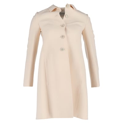 Valentino Garavani Jas in Crèmekleurige Wol