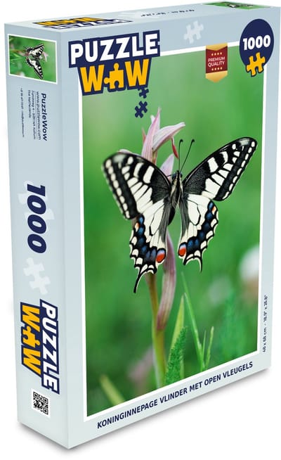 Puzzel Koninginnepage vlinder met open vleugels - Legpuzzel - Puzzel 1000 stukjes volwassenen
