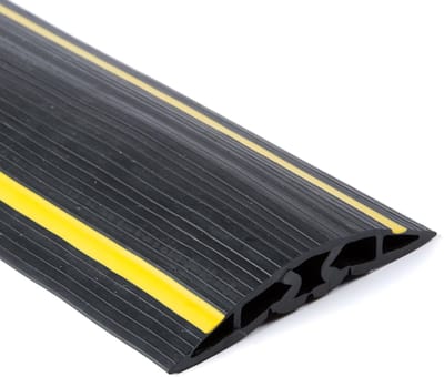 Rubbermagazijn - Kabelgoot - 5 kanalen - Zwart/geel - Lengte = 9 meter - BxH=102x17mm - Kabelbeschermer - Veilige verwerking van kabels - Kabelgoot