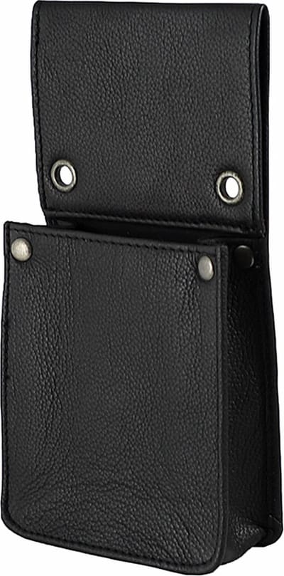 Houtkamp Leren Horeca Handterminal Holster - Riem Holster voor Handheld of Smartphone - Robuust Nappa Leer - Zwart