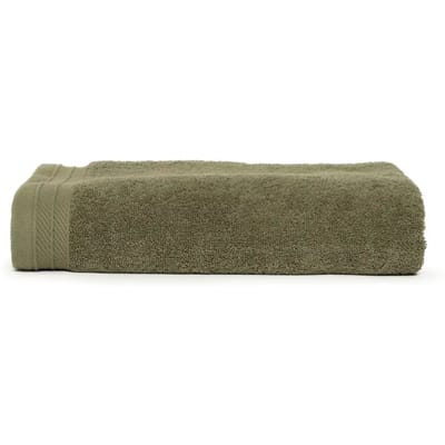 The One Towelling Organic Badlaken - 70 x 140 cm - Hoge vochtopname - Met ophanglus - 550 gr/m² - 100% Organisch katoen - Olijfgroen