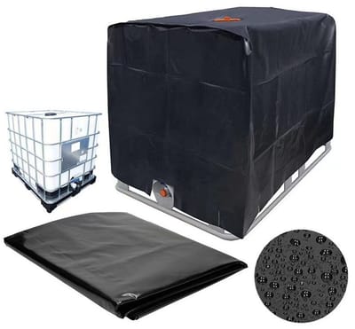 waterdichte beschermhoes - 120 x 100 x 116 cm - emmerhoes - Waterdichte Barbecue beschermhoes - zonbeschermingshoes - waterdicht - stofdicht en warmte-isolerend - containerhoezen - zwart