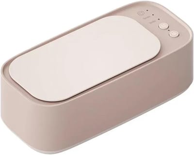 Elektrische ultrasone brillenreiniger, 3-snelheden trilapparaat for sieraden, horloges en contactlenzen(Pink)