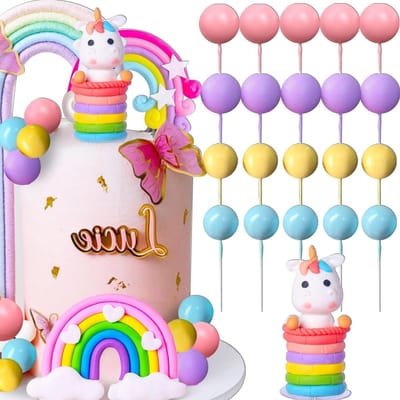 **23-Delige set magische eenhoorn-taartdecoratie voor regenboog verjaardagsfeest en cadeau**