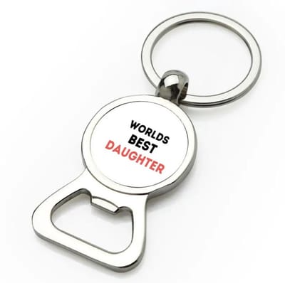 Akyol - worlds best daughter flesopener - Dochter - de beste dochter - verjaardagscadeau - verjaardag - cadeau - cadeautje voor dochter - dochter artikelen - kado - geschenk - gift - 9 bij 3 cm