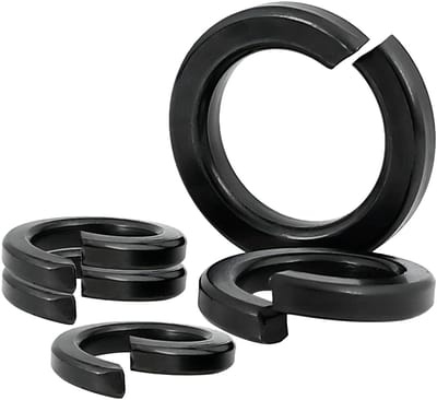 Dailygoods- Veerring 10 Stuks - Spiraalvormige Sluitringen - Koolstofstaal - Anti-losmakende Werking - Anti-vibratie - Hoge Slijtvastheid - Sluitring