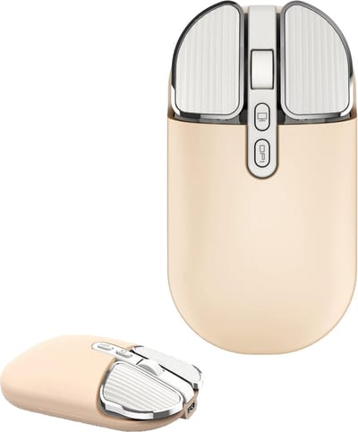 KZQ Draadloze Bluetooth muis met USB-ontvanger - Stille knoppen en energiebesparing - 2400DPI optisch voor laptop en tablet - Roze