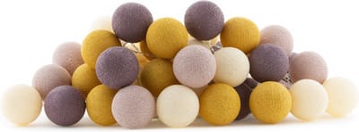 Cotton Ball Lights - LED lichtslinger voor binnen - Handgemaakt en Fairtrade - 50 lampjes - Adore