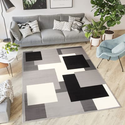 Tapiso Dream Vloerkleed Grijs Zwart Wit Modern Woonkamer Tapijt Maat- 300x400