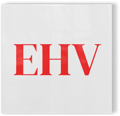Tegeltje Eindhoven EHV - wit rood - tegeltje stad - tegeltje met tekst