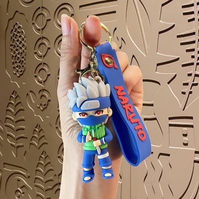 1 Stuk Anime Naruto Actiefiguren Sleutelhanger Kakashi Uchiha Itachi Sasuke Madara PVC Model Collectie Kindercadeau Speelgoed blue