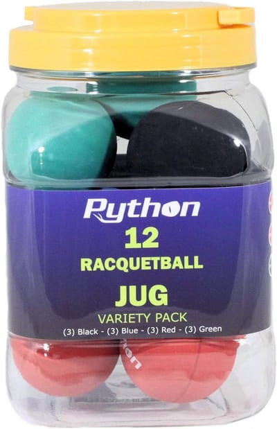 Racquetbal Proefpakket - 12 Ballen in 4 Kleuren (Snelheid Variaties)