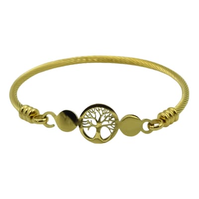 Levensboom kabelarmband - Premium gold-plated staal