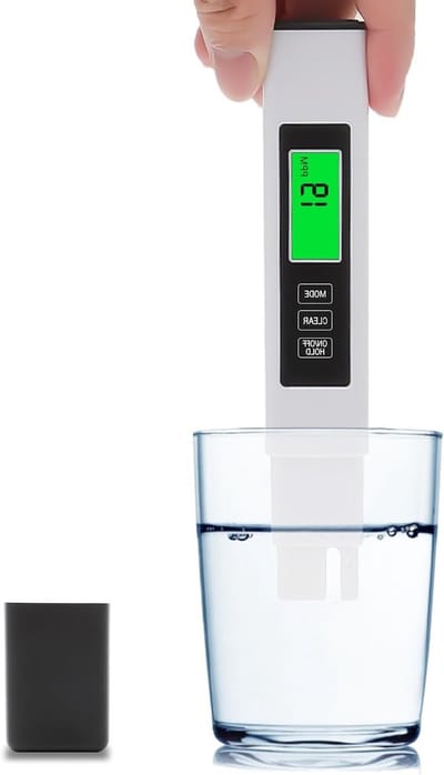 3-in-1 TDS Meter voor Waterkwaliteit, Digitale EC Meter met Temperatuurweergave, Nauwkeurige Tester tot 9999 ppm