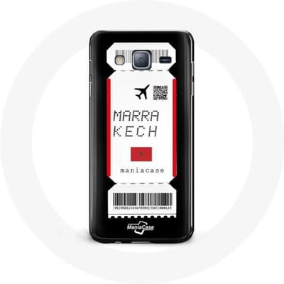 Case voor Samsung galaxy J7 2016 Vliegticket Marrakech Marokko
