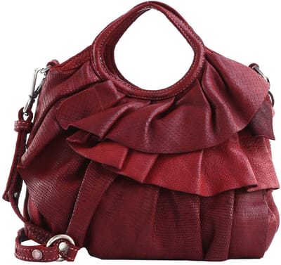 CATERINA LUCCHI Leren handtas schoudertas Camilla Shopping Bag Cardinale donkerrood