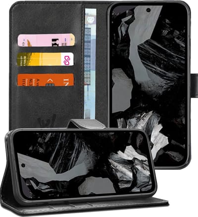 Hoesje geschikt voor Google Pixel 8a - Portemonnee Book Case Zwart
