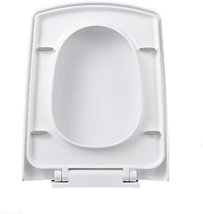 Vierkante toiletbril - Zachte sluiting - Badkamer vernieuwen - Afneembaar ontwerp - Standaard maat - Wit