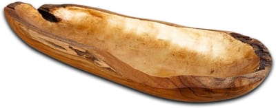 Rico & Plato 'Dorito' – Houten Schaal – Met bladgoud – Langwerpig design – Teakwortel 50 cm