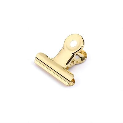 Dailygoods- Paperclips Goud - 30 Stuks Mini - Scharnierclips - Kantooraccessoires - Kunstambachten - Perfect voor Organisatie - Bindmiddelclips
