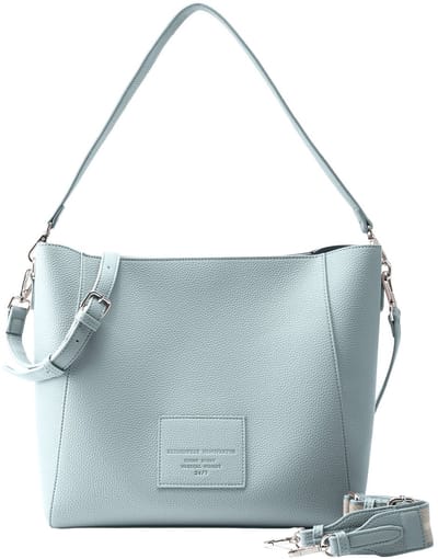 SEIDENFELT MANUFAKTUR Shopper Schoudertas Malvik Hobo Bag Sky Blue Lichtblauw