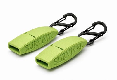 Estacks Survival- noodfluit - Noodpakket - noodfluitje - Wolvenfluitje - 135 dB - 2x Persoonlijke alarmen - zelfverdediging - alarm sleutelhanger