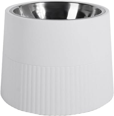 Verhoogde Hondenschaal - Voerbak - Comfortabel Eten - Verstelbare Hoogte - 400ml - Wit