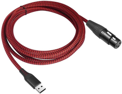 Professionele XLR naar USB Microfoon Kabel van 2 meter voor PC en Laptop - Ideaal voor Opnames, Streaming en Geluidsregistratie