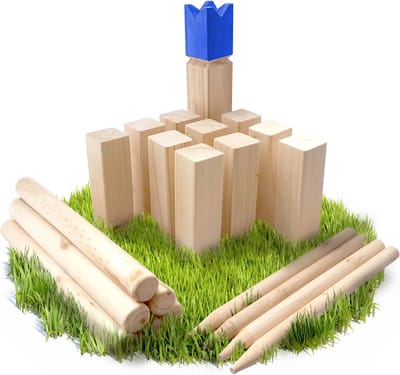 Viking Werpspel - Houten Kegelspel - Buiten Spelen - Origineel Scandinavisch - 32x26x12 cm