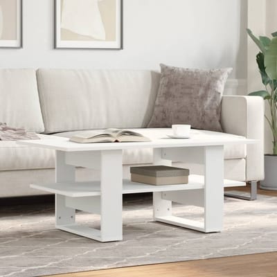 vidaXL - Salontafel - 102x55x42 - cm - bewerkt - hout - zwart