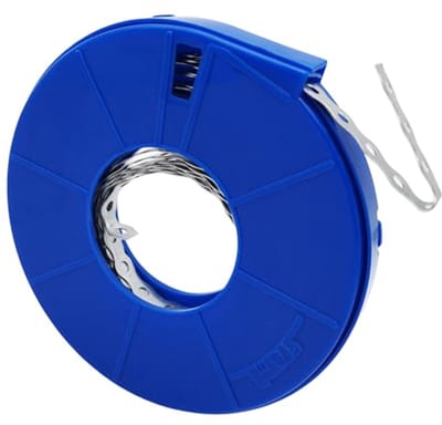 Gatenband van gegalvaniseerd metaal - 12 mm breed, 0,7 mm dik - 10 m rol voor bevestigen en ophangen