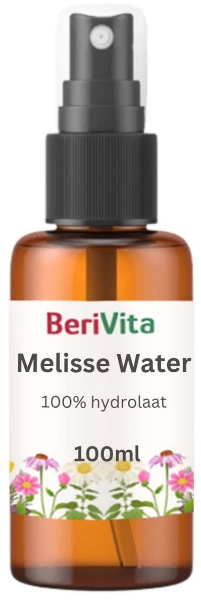 Melisse Water 100ml Sprayfles Glas - Puur - Hydrosol, Hydrolaat van Citroenmelisse - Gezicht en Body Mist - Natuurlijke Toner