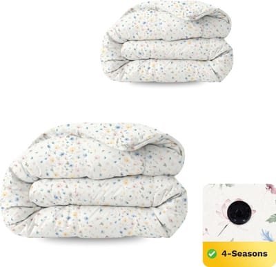 Zelesta Wonderbed Spring Bloom 240x200 - Dekbed zonder overtrek - 4 Seizoenen Dekbed - Wasbaar dekbed - Hoesloos dekbed - 2 in 1 Dekbed