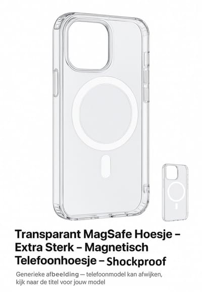 Apple iPhone Air - Transparant MagSafe Hoesje - Extra Sterk - Magnetisch Telefoonhoesje - Shockof