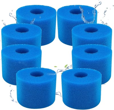 Schuimfilters - 8-stuks geschikt voor zwembaden voor Intex Type S1 - Schuimfilter voor spa - zwembad - Herbruikbaar en wasbaar - Filterspons Type S1