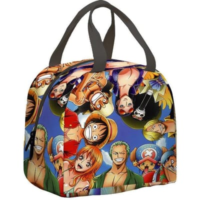 Anime One Piece Kinderen Lunchtas Nautische Koning Basisschool en Middelbare School Leerlingen IJszak Picknicktas Isolatie Handige Bento Tas Lunch bag